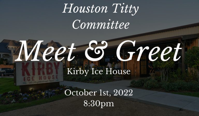 Meet and Greet Poster for Houston ANR/ABF Houston Titty Committee